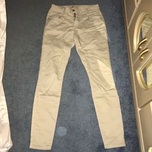 Mid rise tan pants